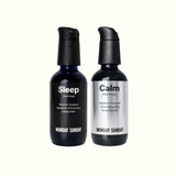 MONDAYSUNDAY Calm and Sleep Oral Drops bundle featuring two terpene-powered botanical supplements