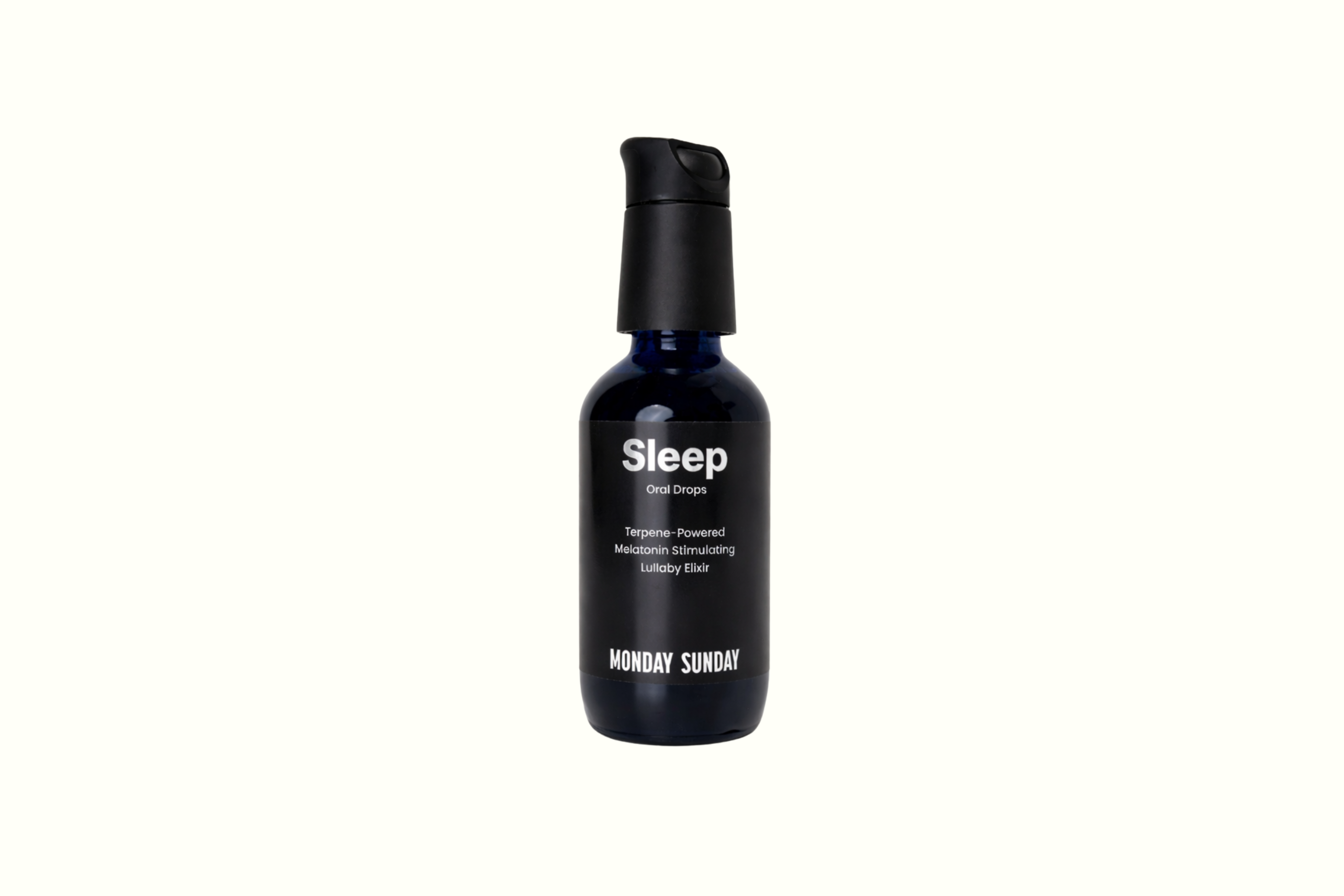 MONDAYSUNDAY Sleep Oral Drops, a terpene-powered botanical tincture designed to support deep, restorative sleep